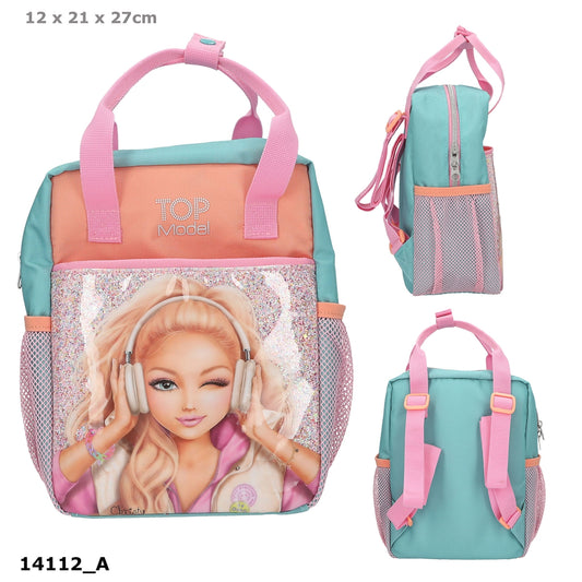 TOPModel Rucksack MUSIC Glitzer verstellbare Gurte Pink