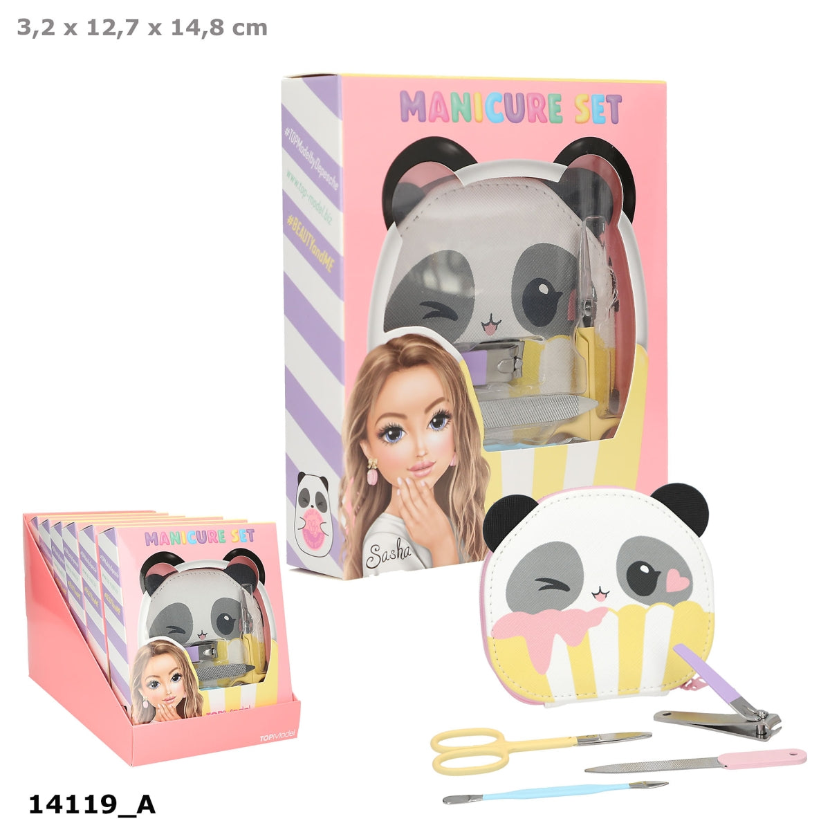 TOPModel Maniküreset CANDY GLAM – Panda-Täschchen Nagelpflege