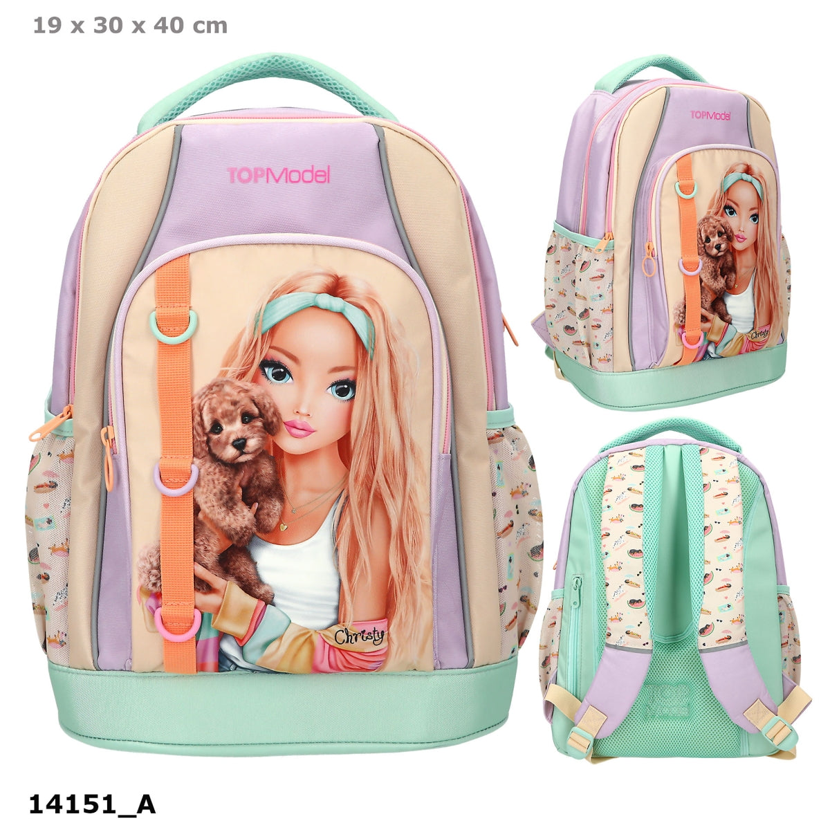 DEPESCHE TOPModel Schulrucksack SUNNY DOG – Hellgelb