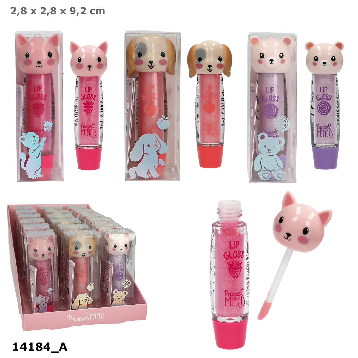 Princess Mimi Lipgloss Tiertopper 3ml – 1 von 3 Designs zuf.