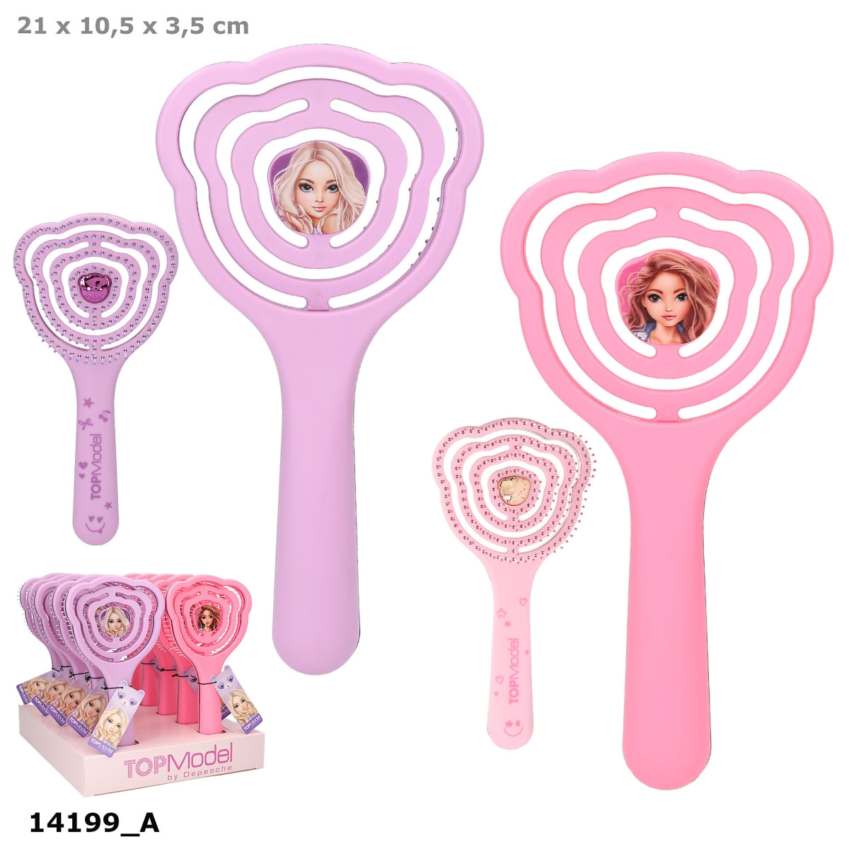 TOPModel Haarbürste Teddy-Form - 1 von 2 Designs zufällig