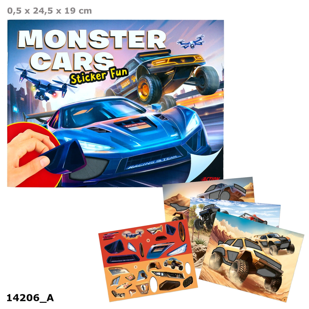 Action World Monster Cars Sticker Fun – 200+ Sticker