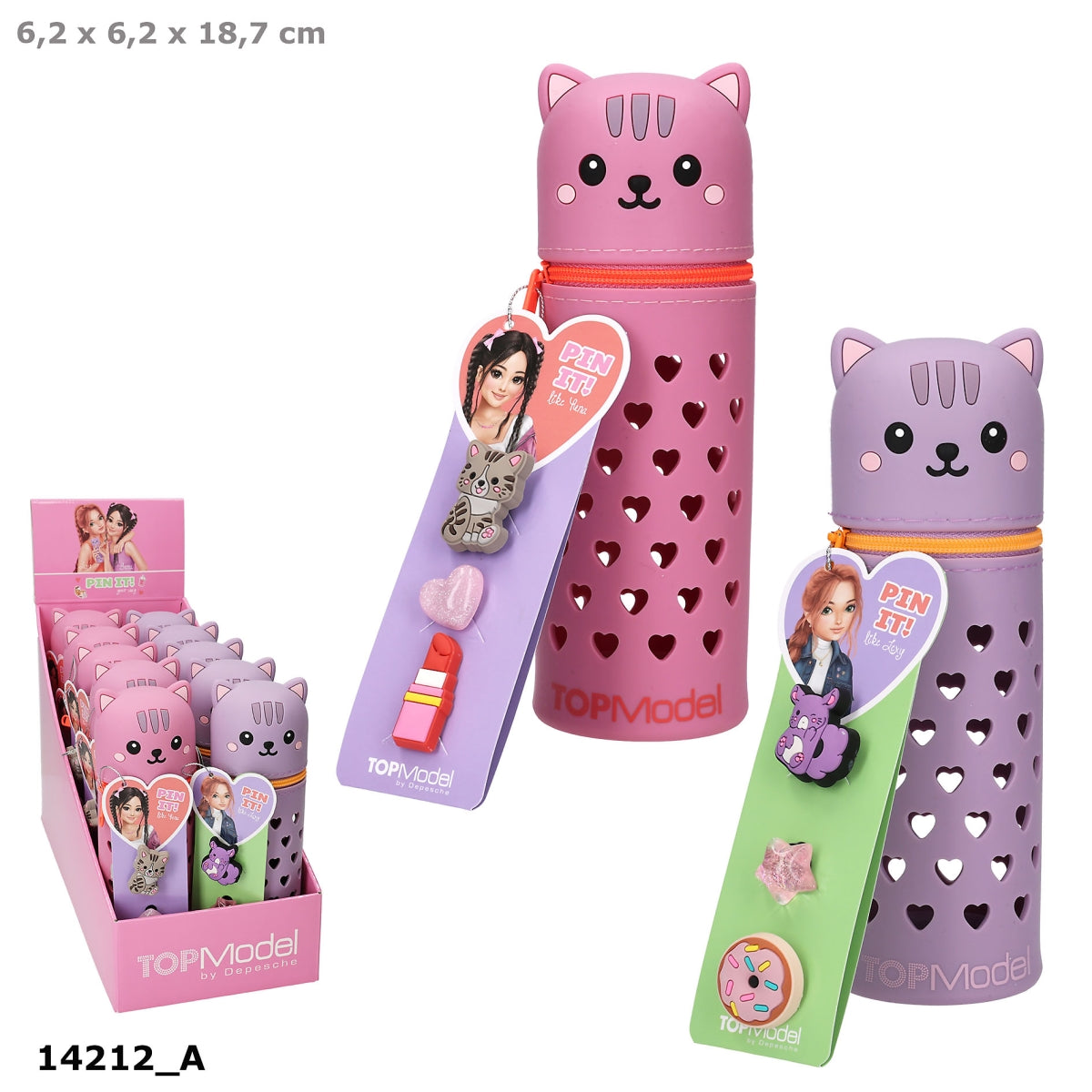 TOPModel PIN IT Silikon-Federmäppchen, 1 von 2 Designs zufällig
