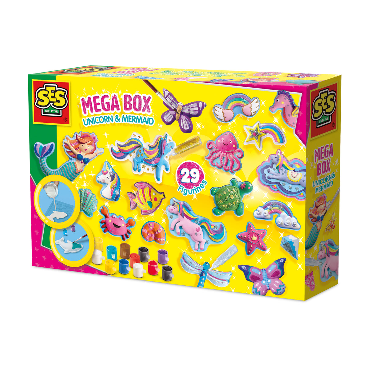 SES Creative Gießen & Anmalen Mega Box Einhorn Meerjungfrau
