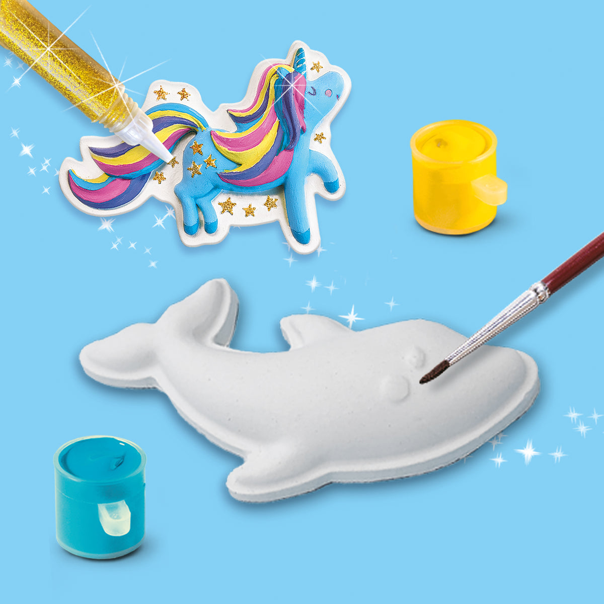 SES Creative Gießen & Anmalen Mega Box Einhorn Meerjungfrau
