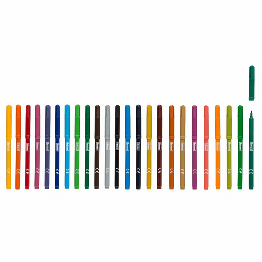 Idena Fasermaler 24 Farben – 2 mm Spitze, auswaschbar