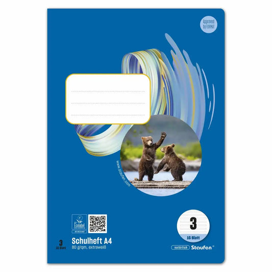 Staufen Schulheft Style Lineatur 3 liniert 16 Blatt 80g/m² DIN A4