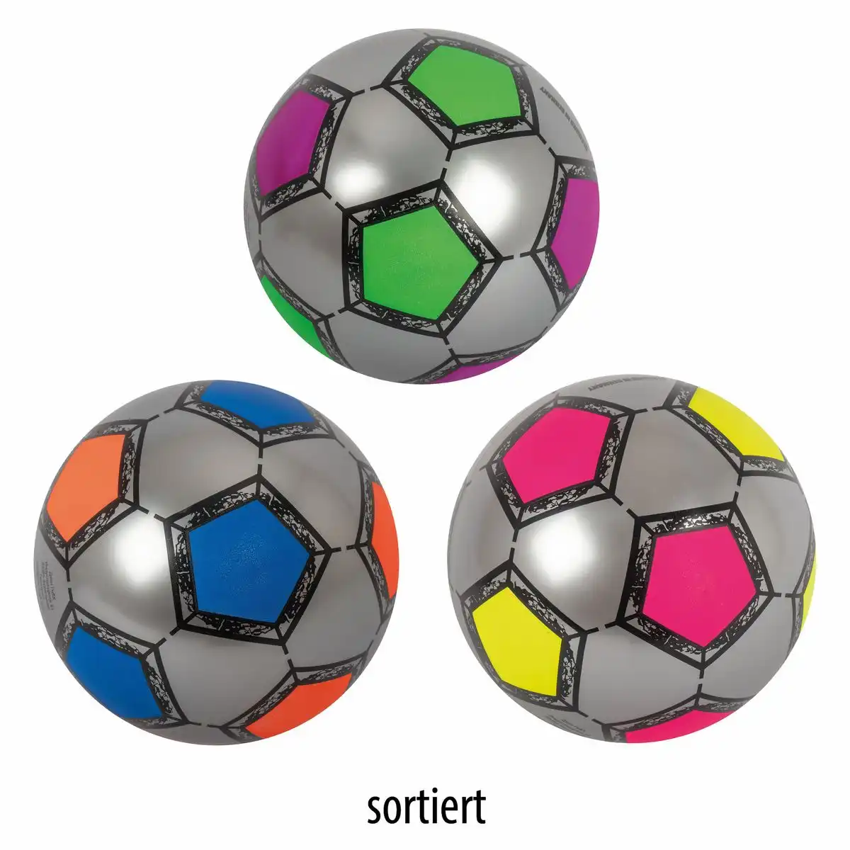 John Fußball Vinyl Fluo Neon Ø22 cm – 1 aus 3 zufällig