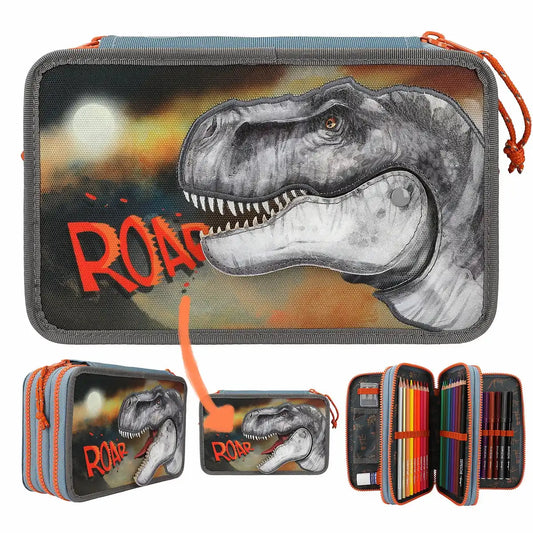 DEPESCHE DINO World Federtasche ROAR 3-Fach gefüllt