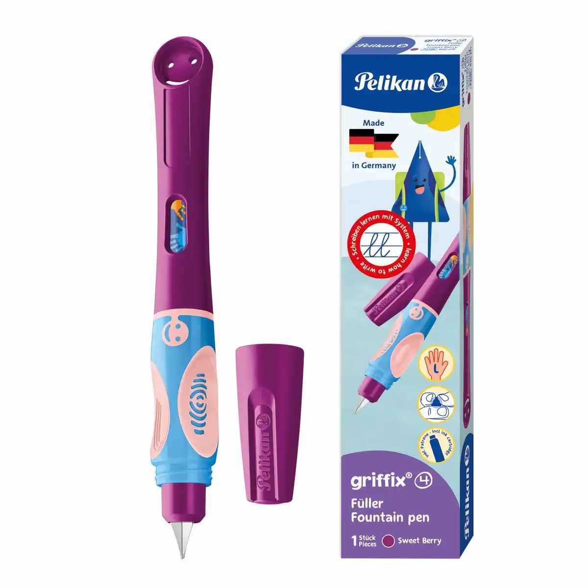 Pelikan griffix Füller LH L sweetberry – Schulfüller Linkshänder