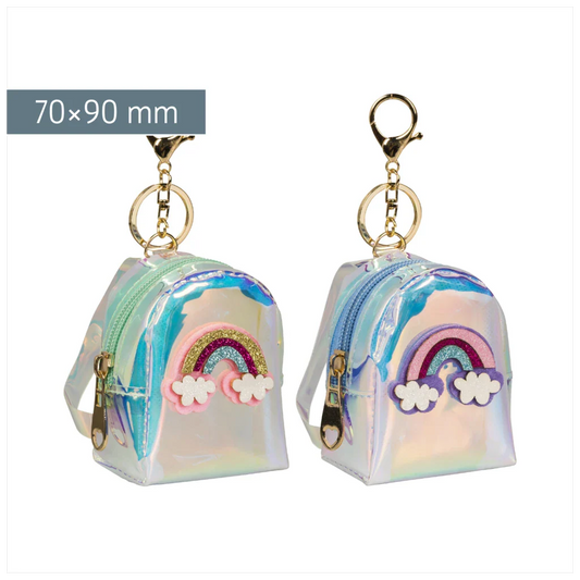 BRUNNEN Schlüsselanhänger Rucksack Regenbogen – 1 v. 2 Designs