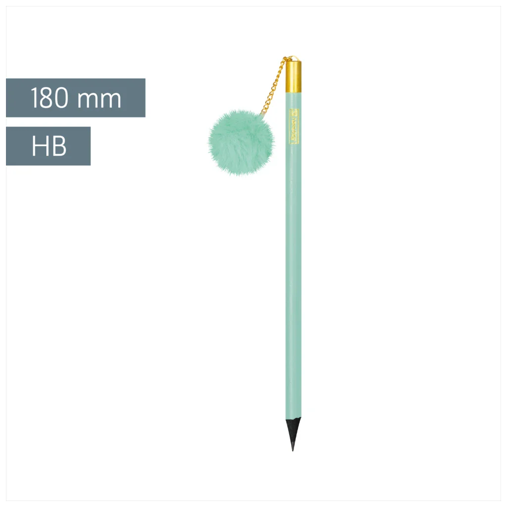 BRUNNEN Bleistift HB mit Bommel-Anhänger, mint, 180 mm