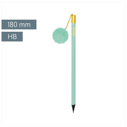 BRUNNEN Bleistift HB mit Bommel-Anhänger, mint, 180 mm