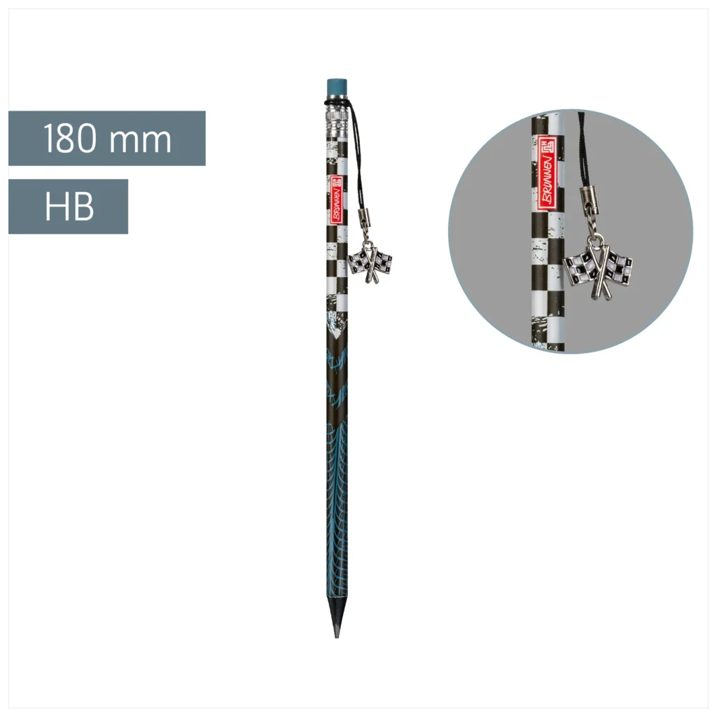 BRUNNEN Bleistift HB Fast Wheels, 180 mm, zufälliges Design