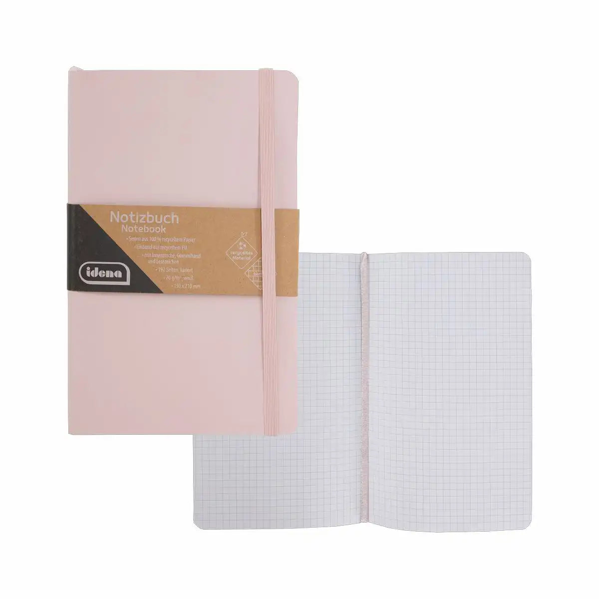 Idena Eco Notizbuch Rosa - Zukunftsweisendes Premium Schreibbuch A5