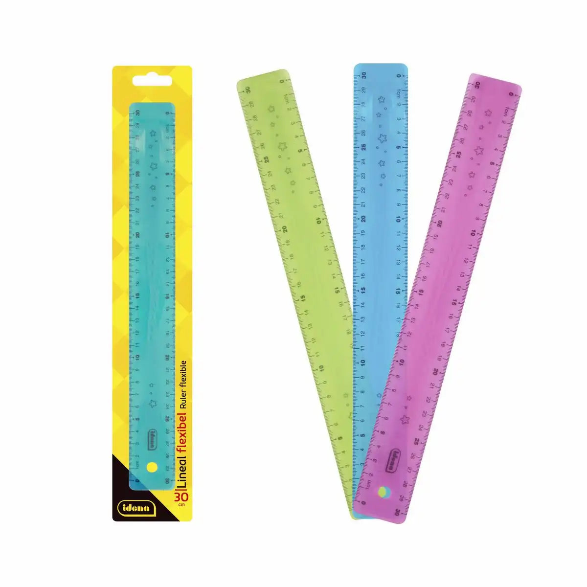 Idena Lineal flexibel 30cm 3fach sortiert