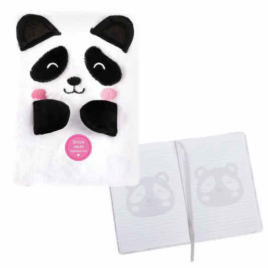 Idena Notizbuch Fluffy Panda liniert A5, 80 Blatt, 80 g/m²
