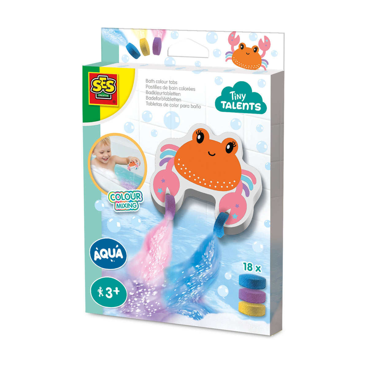 SES Creative Badetabletten Krabbe – 18 St., Farben mischen