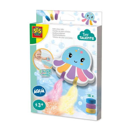 SES Creative Badetabletten Tintenfisch – 18 St., Farben mischen