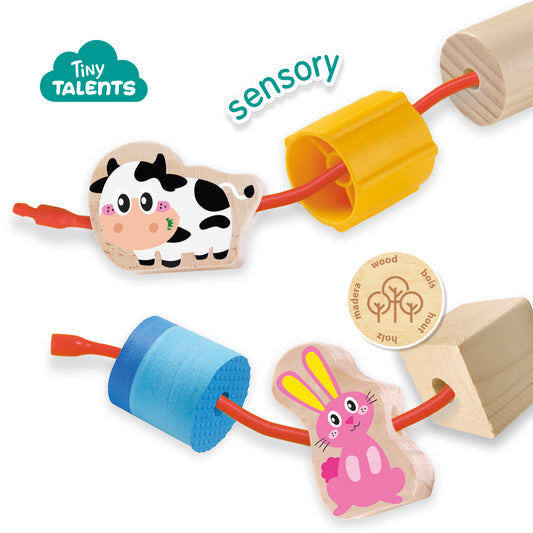 SES Creative Sensory Perlen auffädeln – Bauernhoftiere