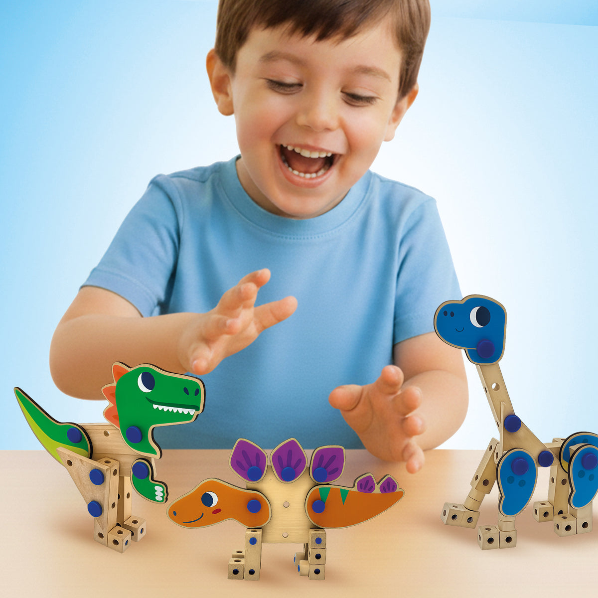 SES Creative Brix Junior – Dinos, 3 Dinosaurier bauen