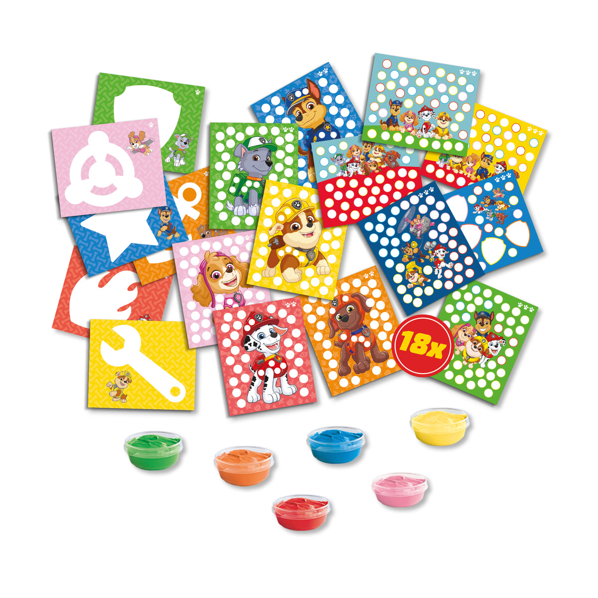 SES Creative Paw Patrol – Fingerabdruck Kunstwerk, 18 Karten