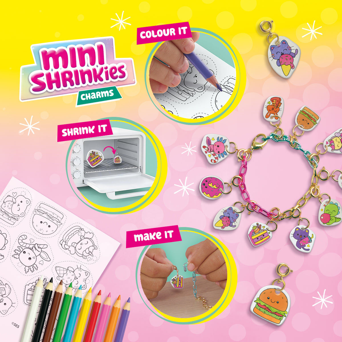 SES Creative Mini Shrinkies – Charms Fast Foodies (14173)