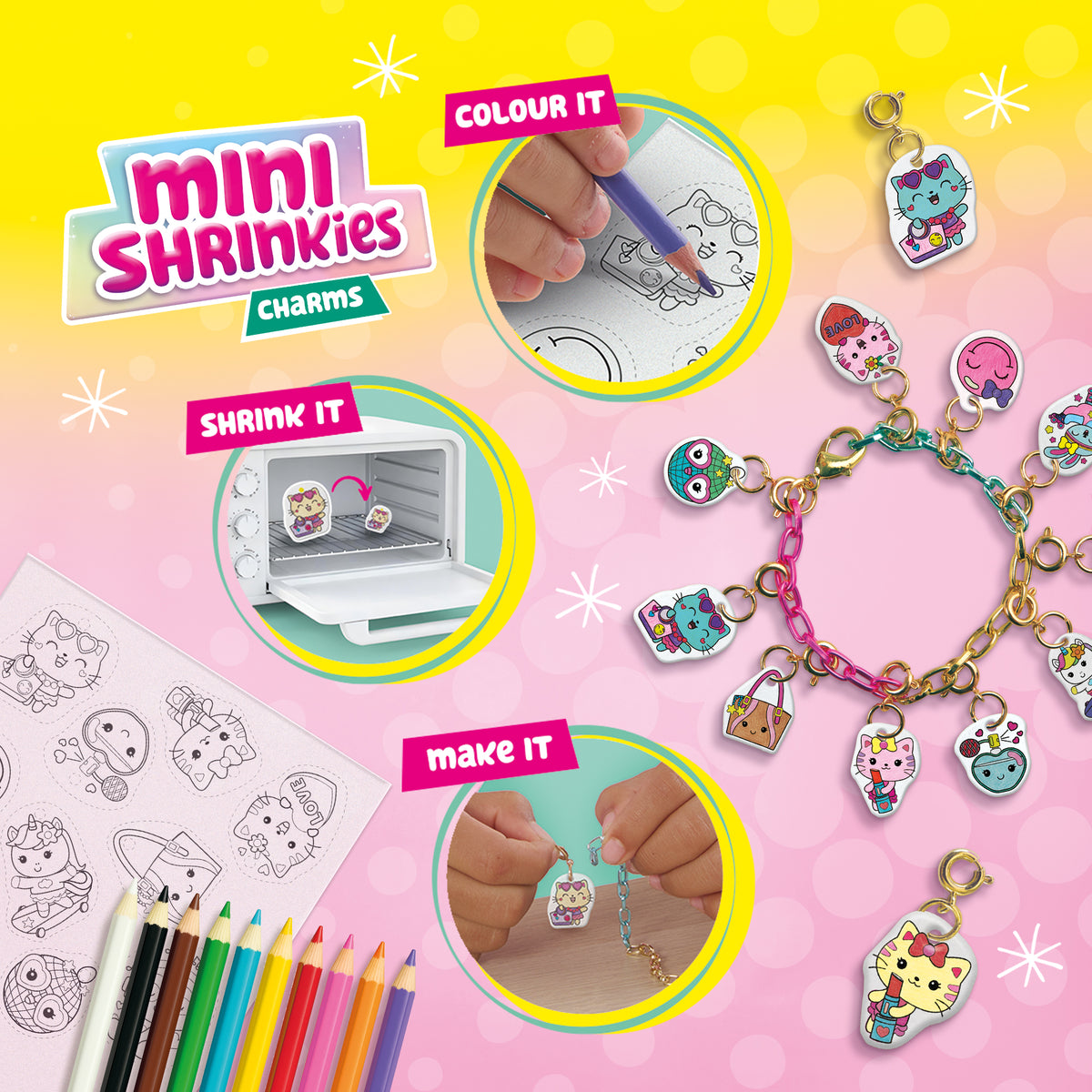 SES Creative Mini Shrinkies – Charms Fashion Party (14175)