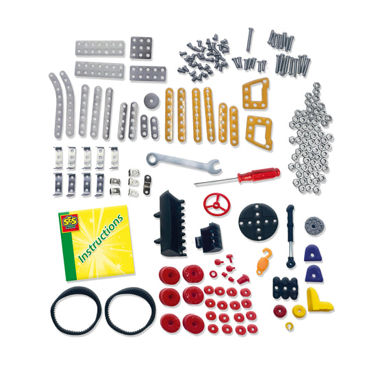 SES Creative Metall-Bausatz Baufahrzeuge 3-in-1, 217 Teile