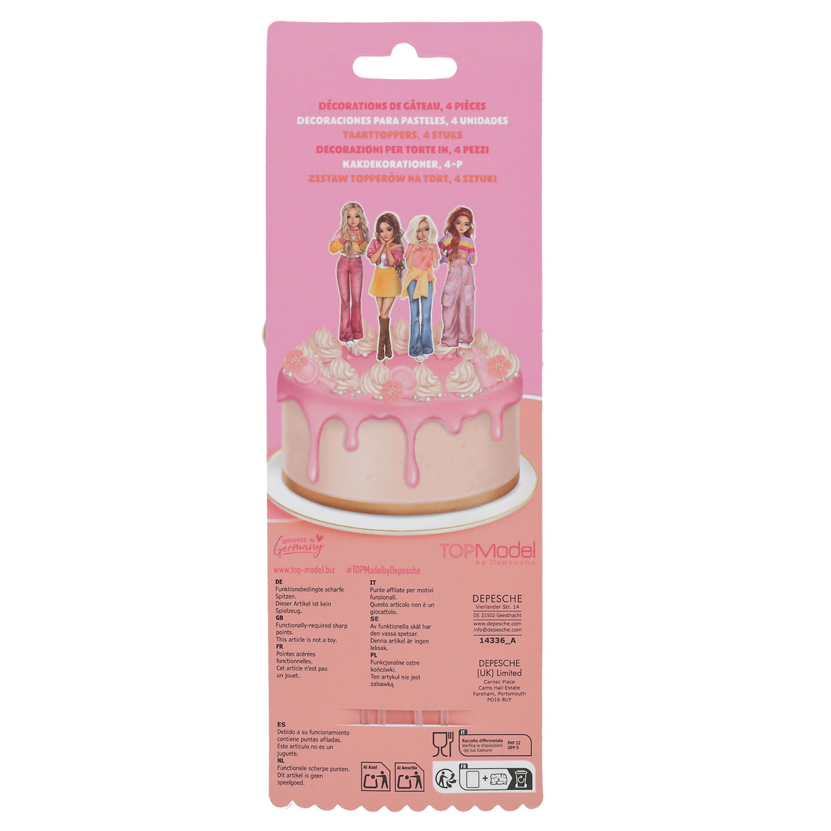 TOPModel Kuchen-Topper BAKE and CREATE – 4 Stück