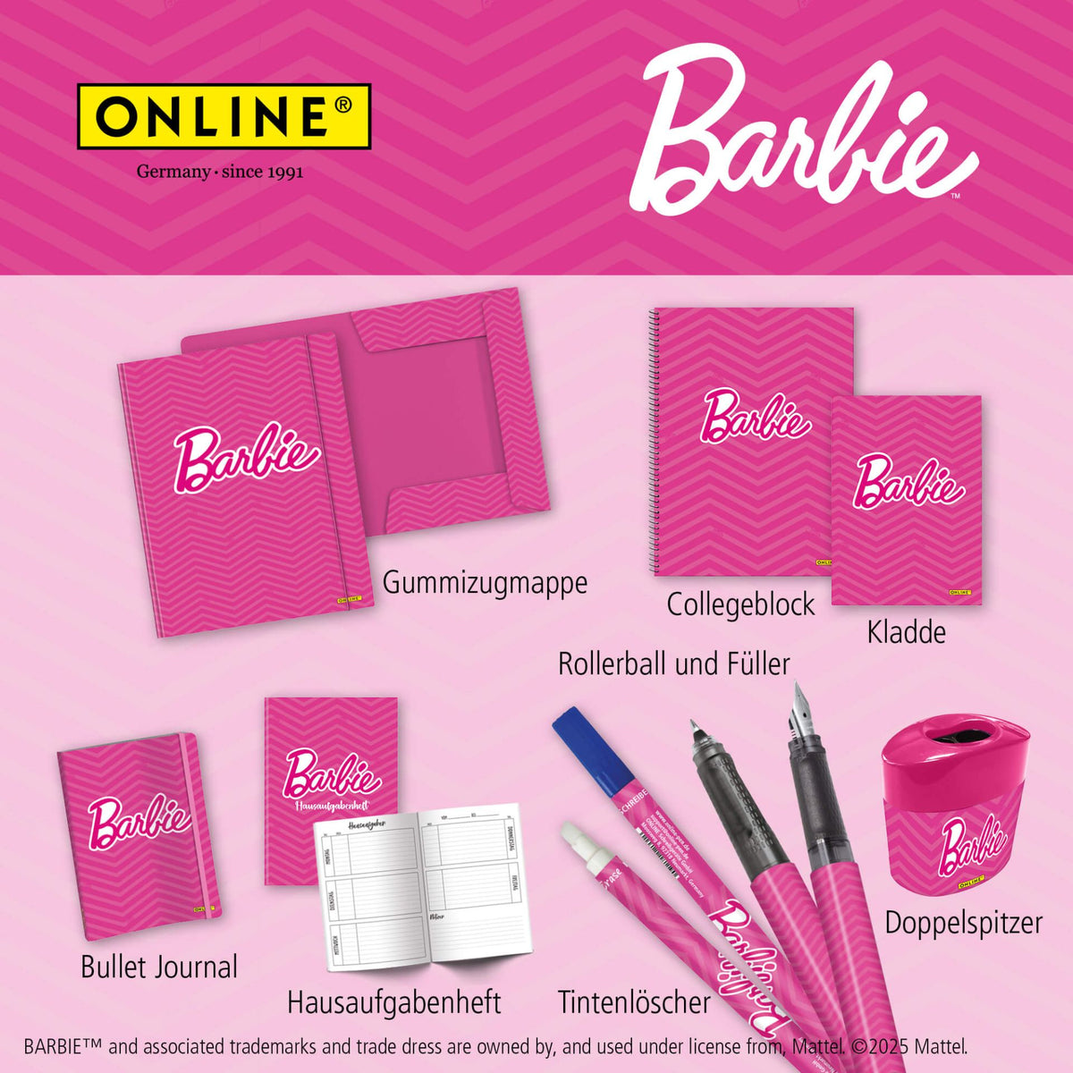 ONLINE College Rollerball Pen Barbie Design
