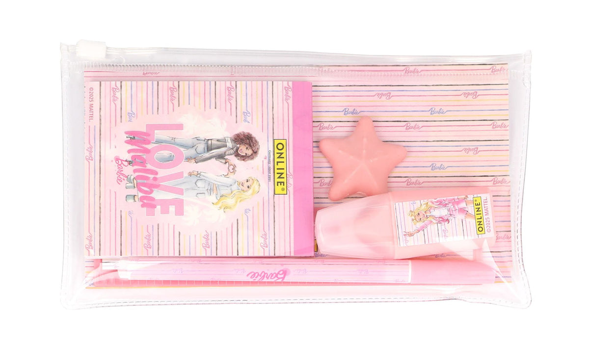 Barbie Schulset mit Mäppchen - 6-teilig