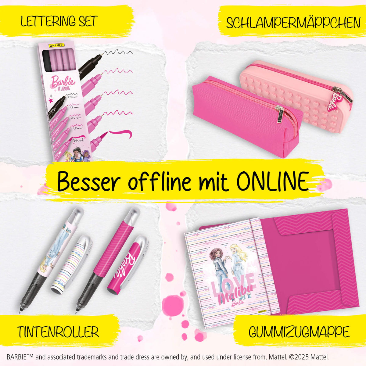 Barbie Lettering Set - Kreatives Schreibset für Kinder