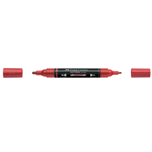 Faber-Castell Multimark Acrylic Dual Tip red metallic