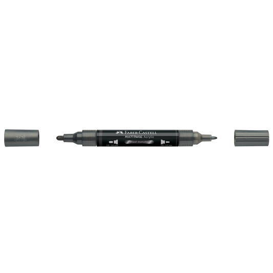 Faber-Castell Multimark Acrylic Dual Tip steel metallic