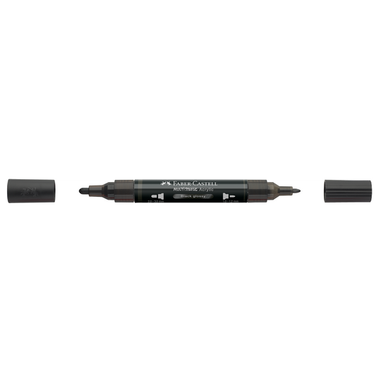 Faber-Castell Multimark Acrylic Marker Dual Tip – Black glossy