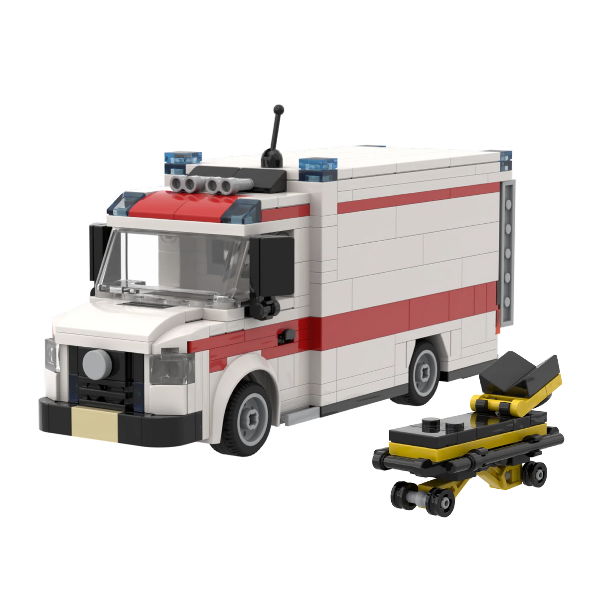 BRIXIES Plus Rettungswagen - 430 Teile Bausteine Set ab 6 J.