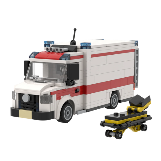 BRIXIES Plus Rettungswagen - 430 Teile Bausteine Set ab 6 J.