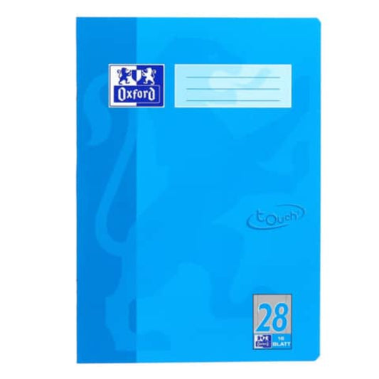 Oxford Touch Schulheft A4 L28 kariert – 16 Blatt, meerblau