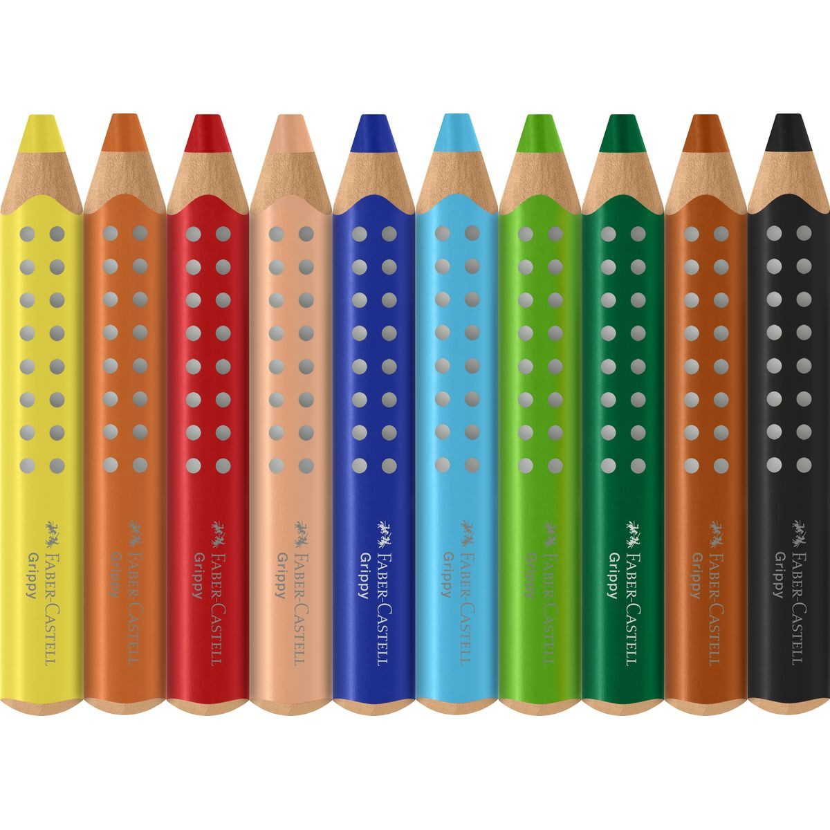 Faber-Castell Grippy Jumbo Buntstifte, 10er Set, ab 3 Jahren