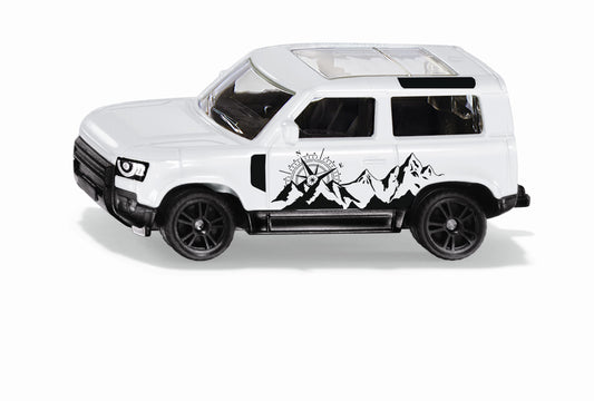 SIKU Land Rover Defender 90 – weiß mit Anhängerkupplung