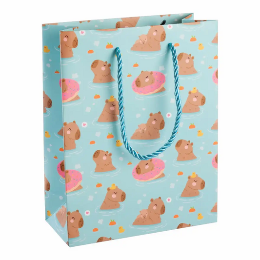 Idena Geschenktasche Capybara 25x34x9 cm – 1 Stk. sortiert