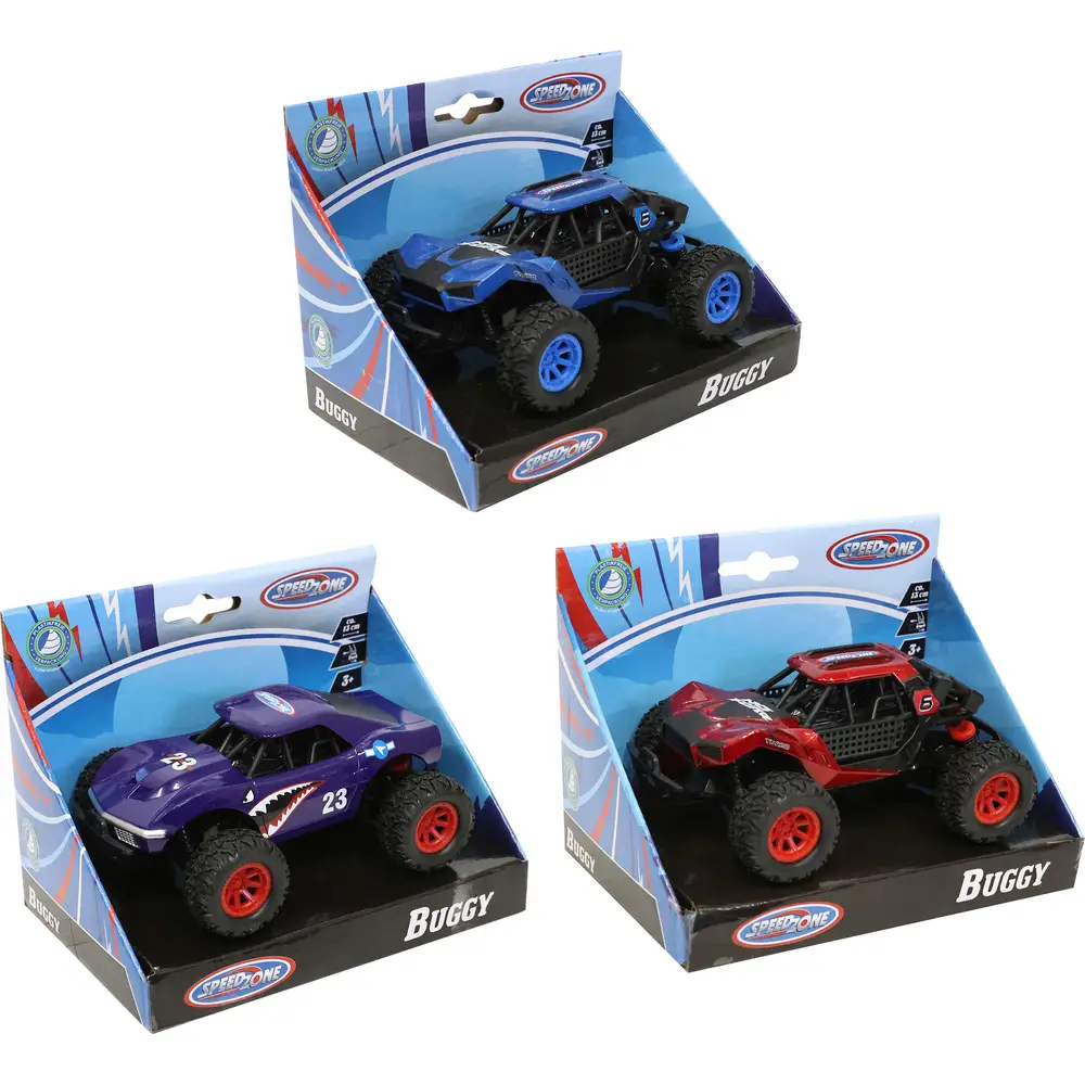 Speedzone Rückzug-Buggy mit Federung 13cm - 1 Modell
