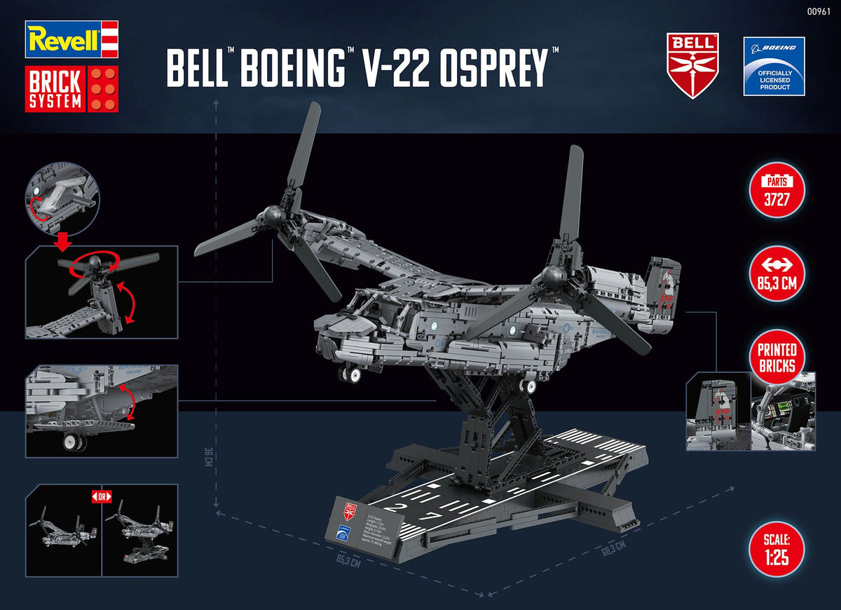Revell Brick System Bell Boeing V-22 Osprey Klemmbausteine
