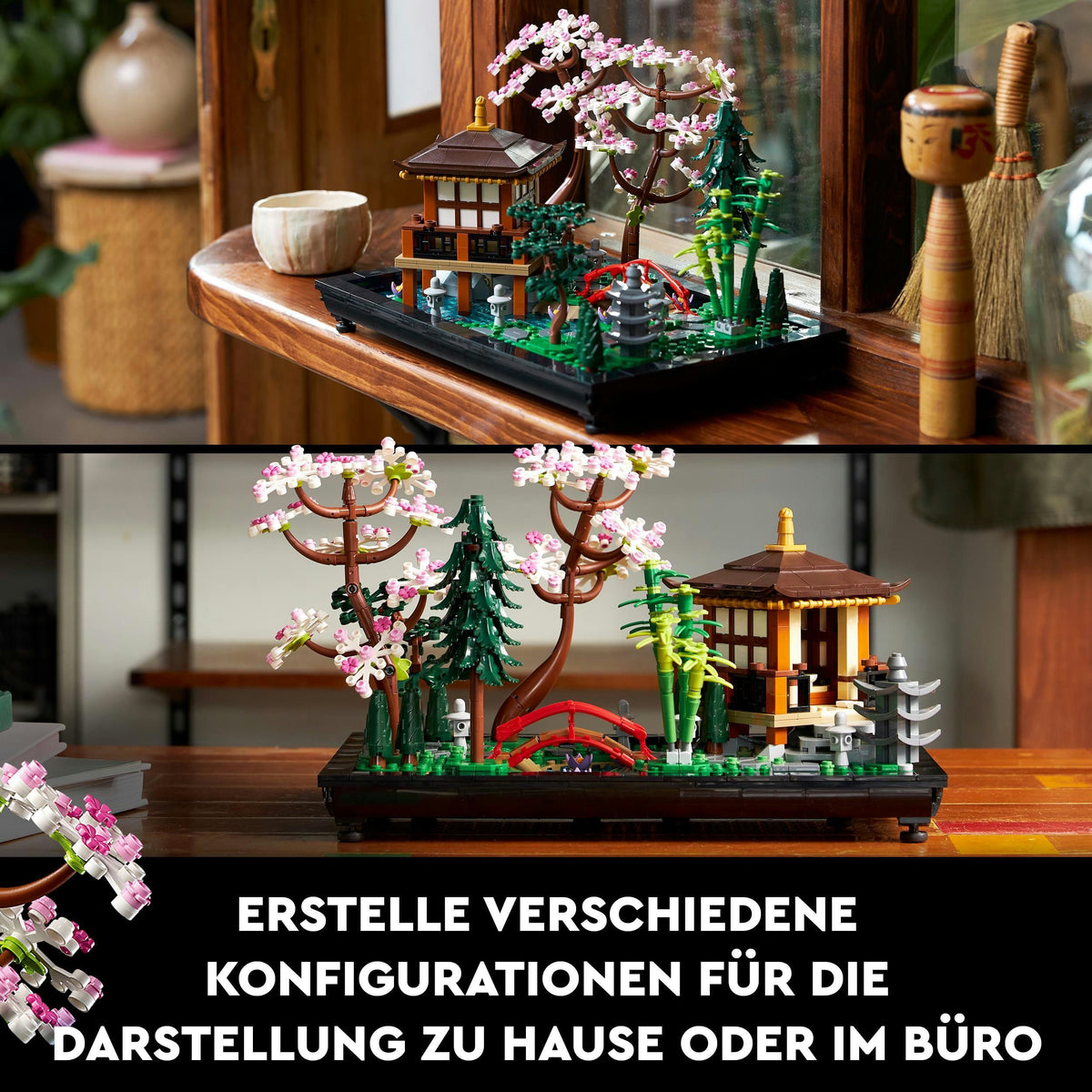 LEGO Icons Garten der Stille 10315 – Zen-Garten Bauset