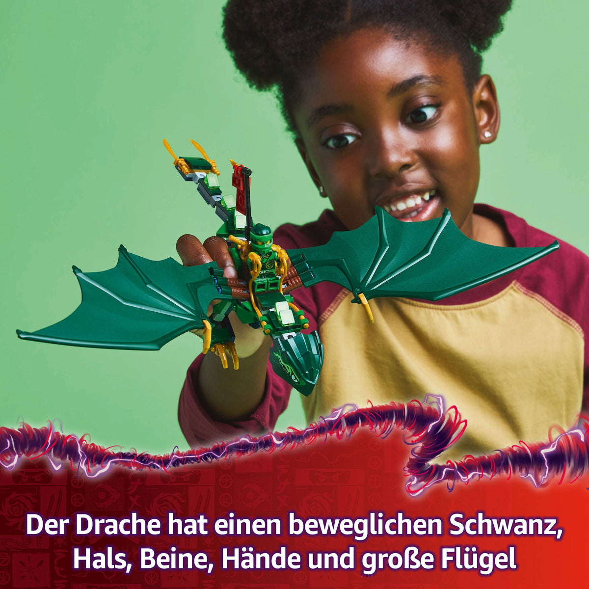 LEGO NINJAGO Lloyds grüner Walddrache 71829, 128 Teile