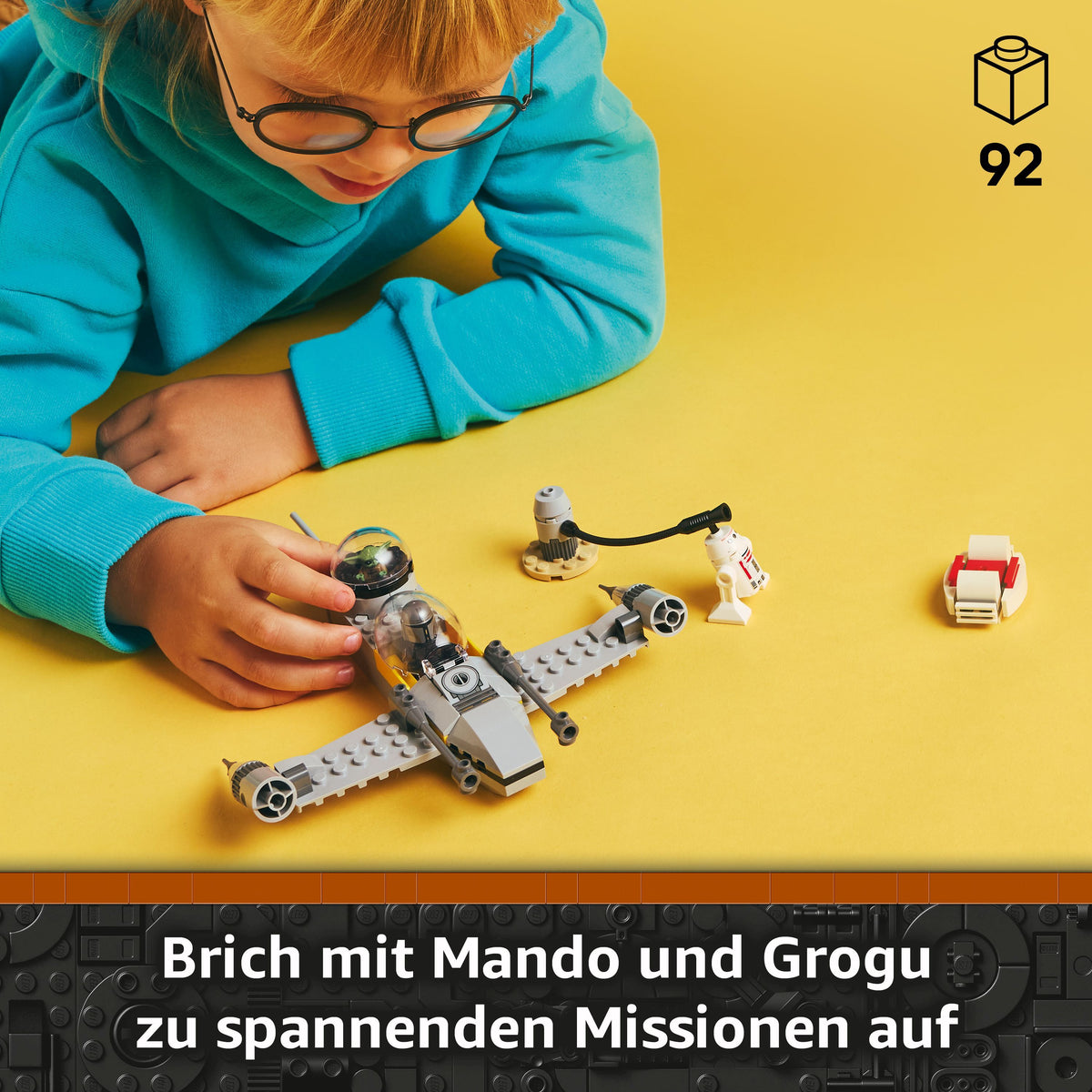 LEGO Star Wars 75410 Mandos und Grogus N-1 Starfighter, 92 Teile