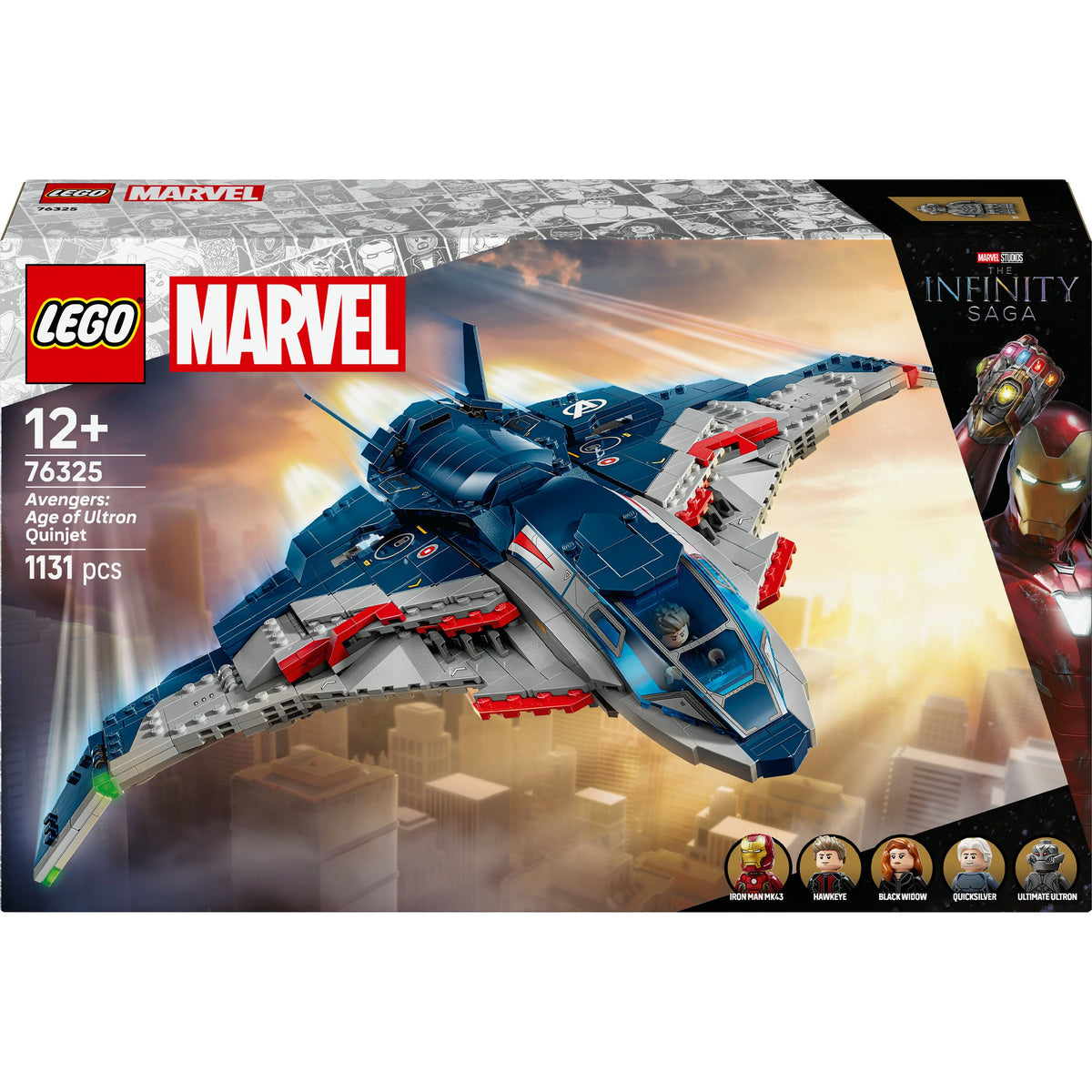 LEGO Marvel Avengers: Age of Ultron Quinjet 76325, 1.131 Teile