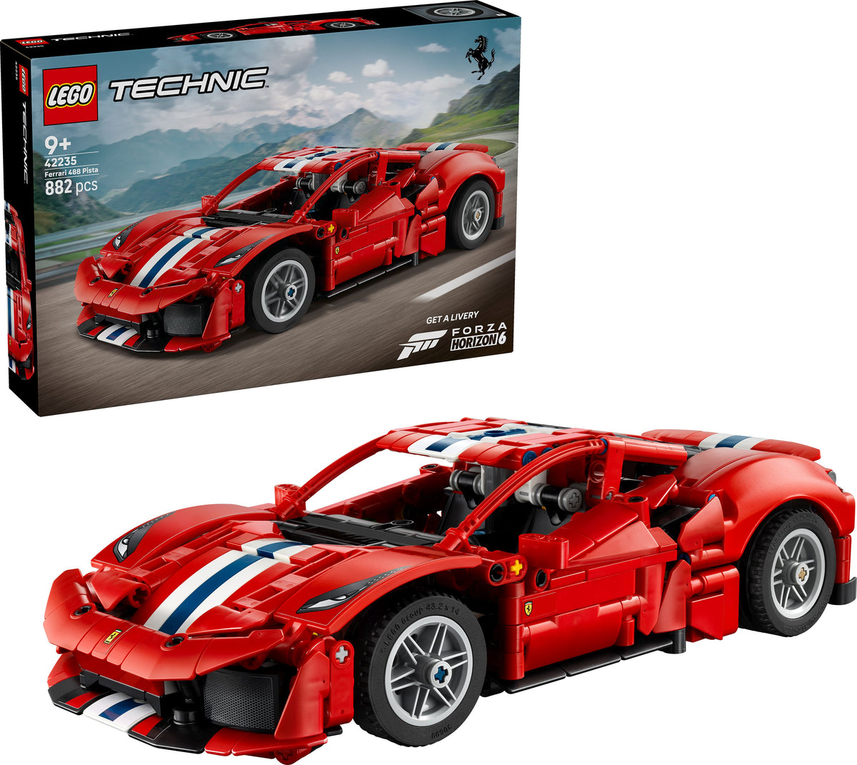 LEGO Technic Ferrari 488 Pista 42235, 882 Teile