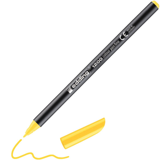 edding 1200 colourpen Fasermaler gelb – Rundspitze 1 mm